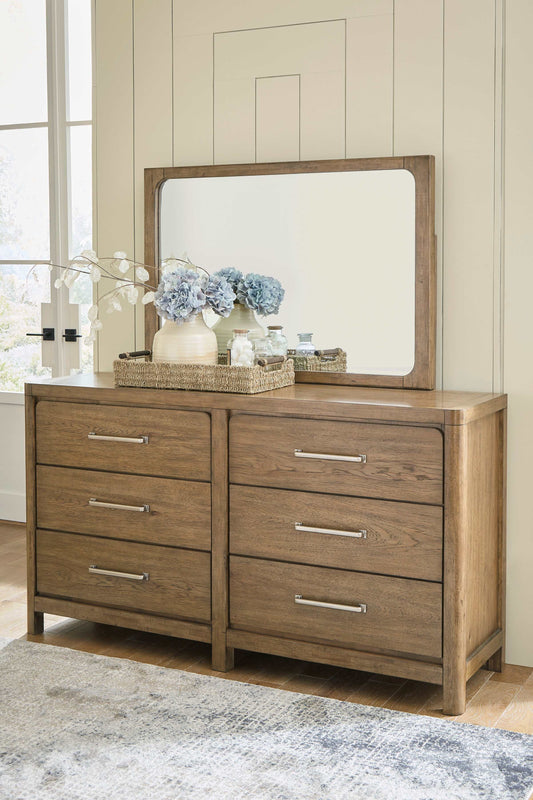 Cabalynn Light Brown Dresser & Mirror