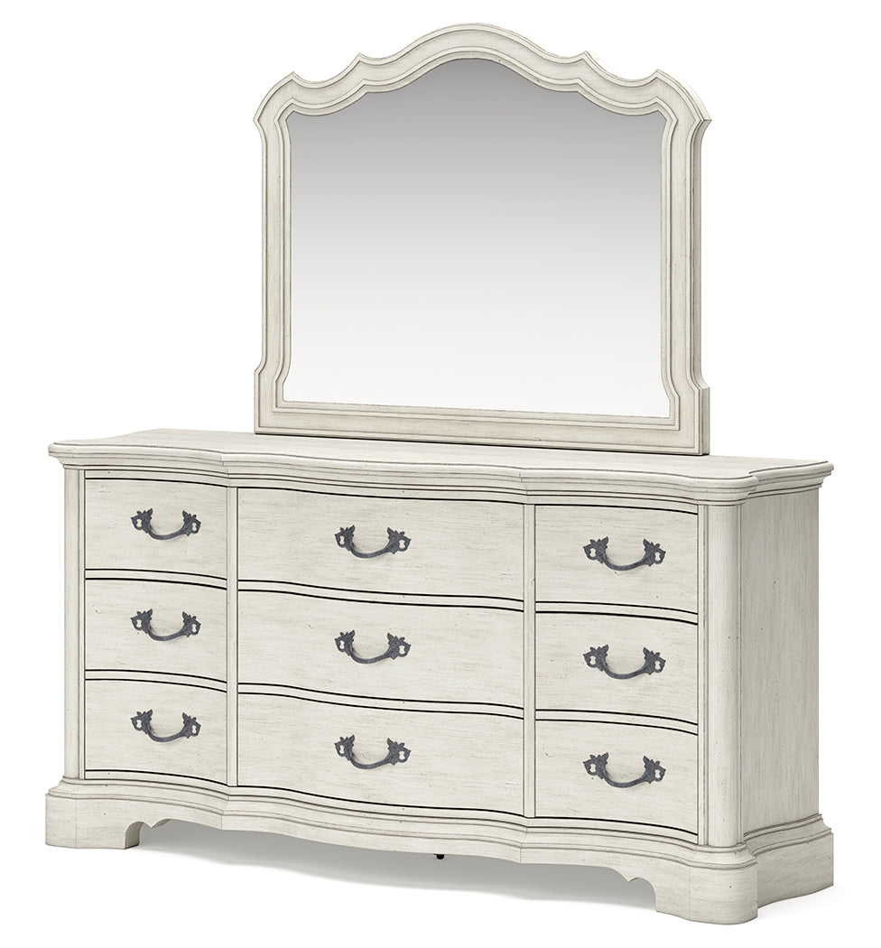 Arlendyne King Panel Bedroom Set with Dresser, Mirror, Chest and 2 Nightstands