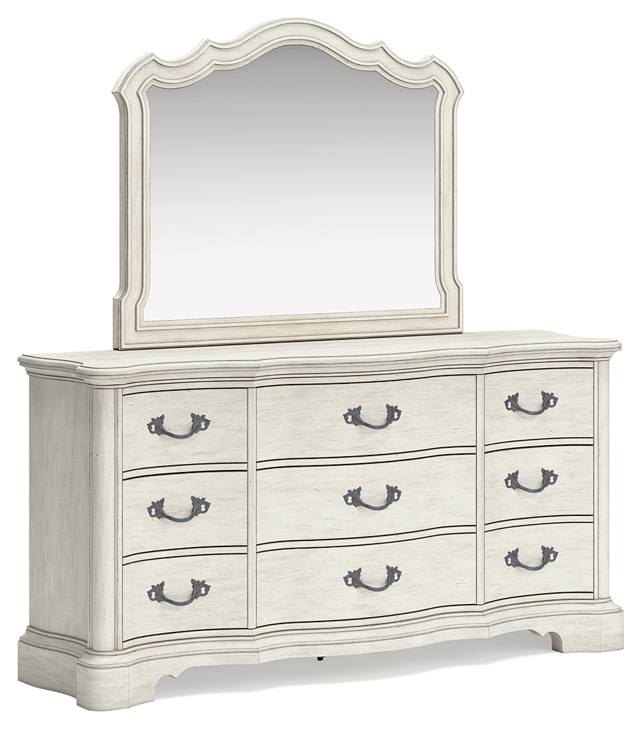 Arlendyne King Panel Bedroom Set with Dresser, Mirror, Chest and 2 Nightstands