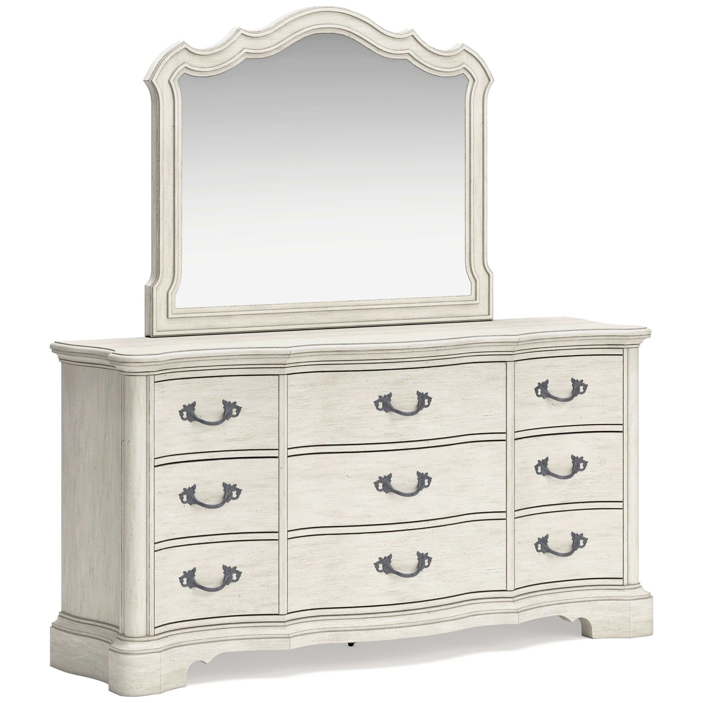 Arlendyne Antique White Dresser & Mirror