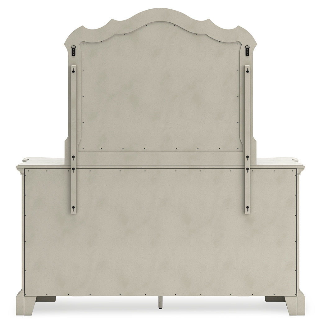 Arlendyne King Upholstered Bedroom Set with Dresser and Mirror