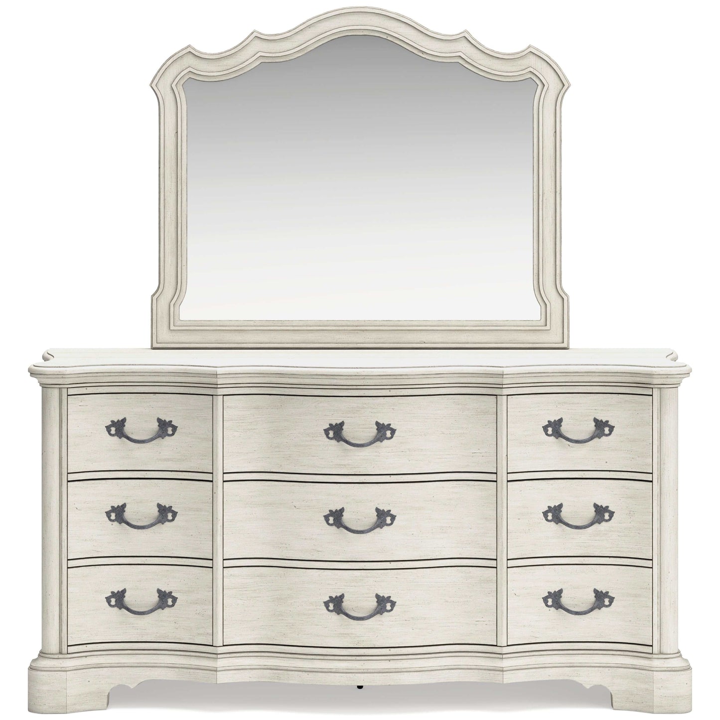 Arlendyne Antique White Dresser & Mirror