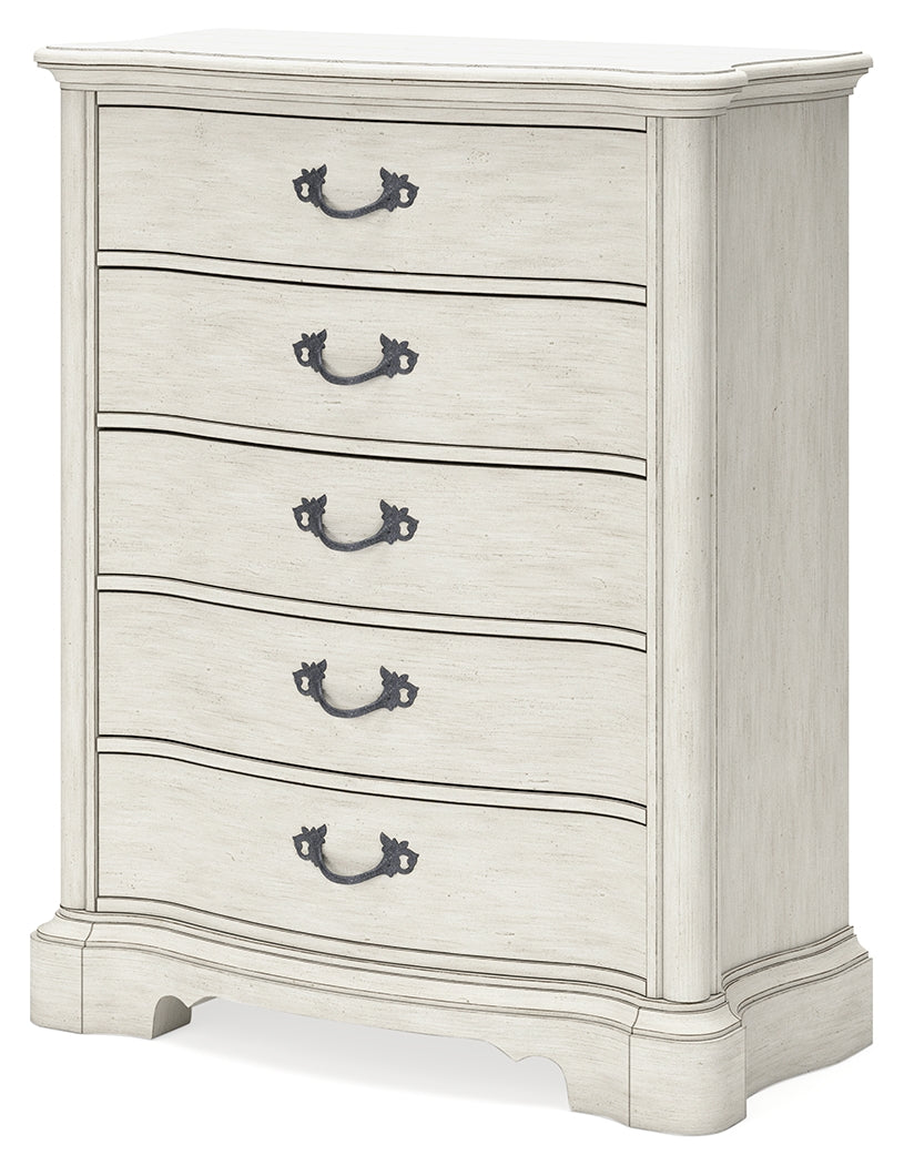 Arlendyne King Panel Bedroom Set with Dresser, Mirror, Chest and 2 Nightstands