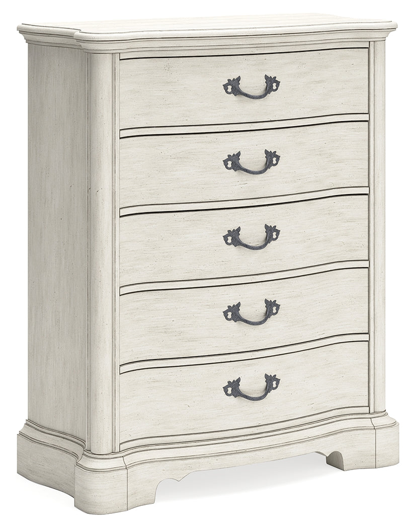 Arlendyne King Panel Bedroom Set with Dresser, Mirror, Chest and 2 Nightstands