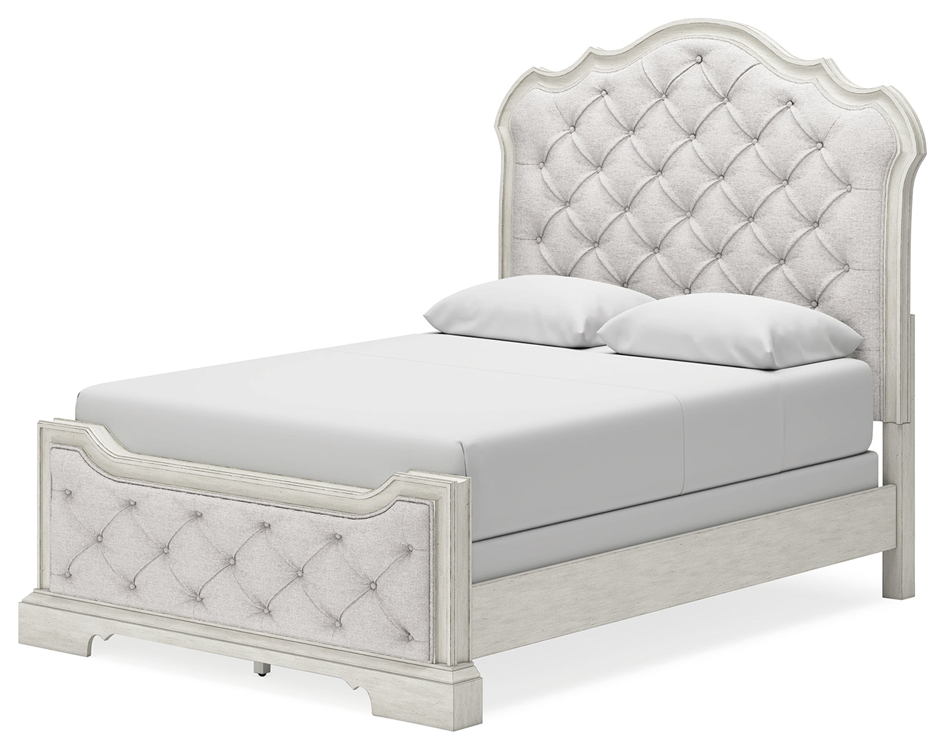 Arlendyne Queen Upholstered Bedroom set with, Dresser and Mirror