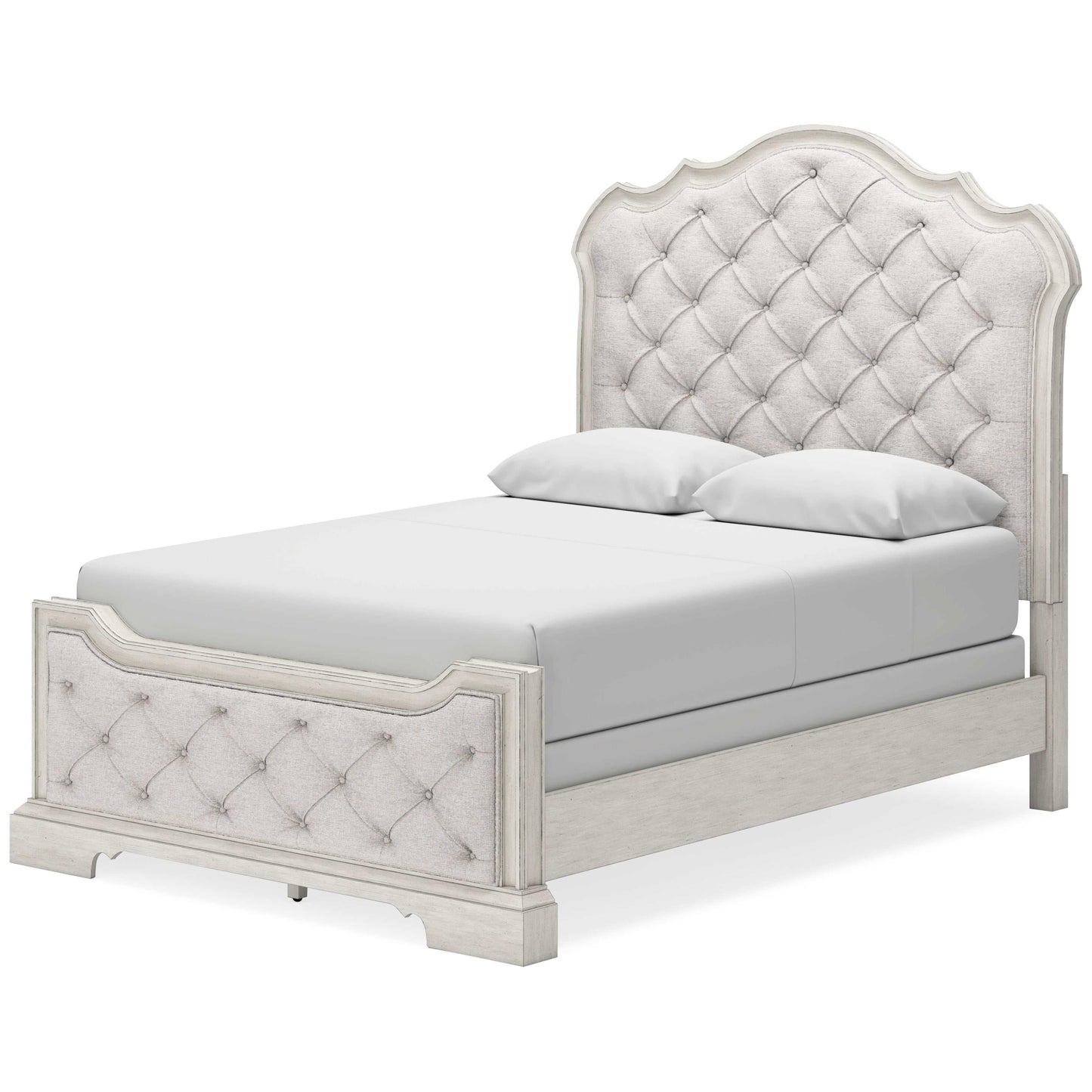 Arlendyne Antique White Queen Upholstered Bed