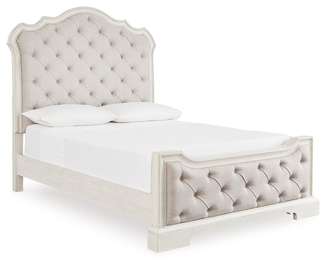 Arlendyne Queen Upholstered Bedroom set with, Dresser and Mirror