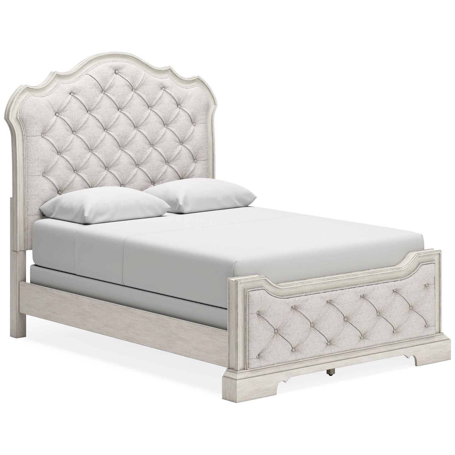 Arlendyne Antique White Queen Upholstered Bed