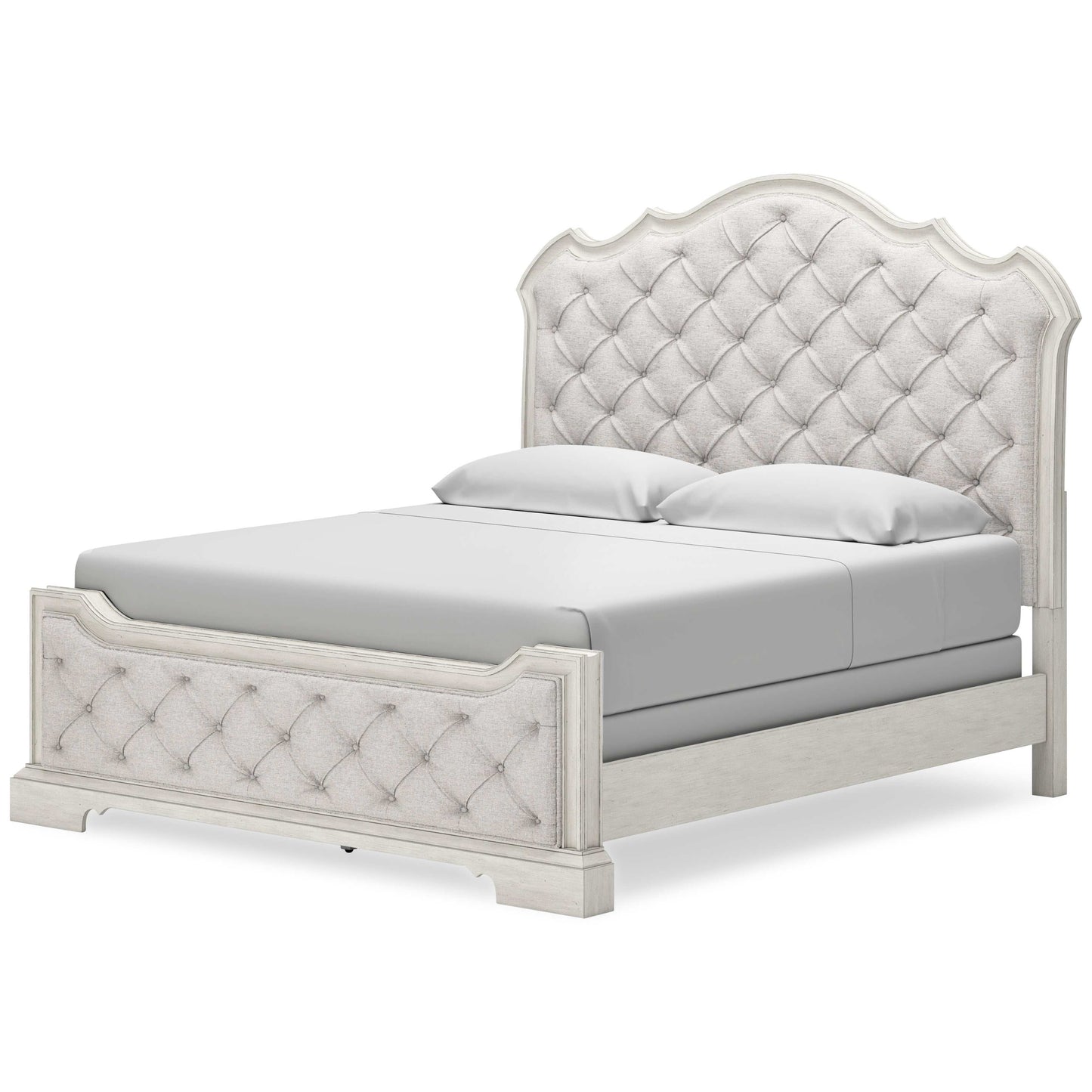 Arlendyne Antique White King Upholstered Bed