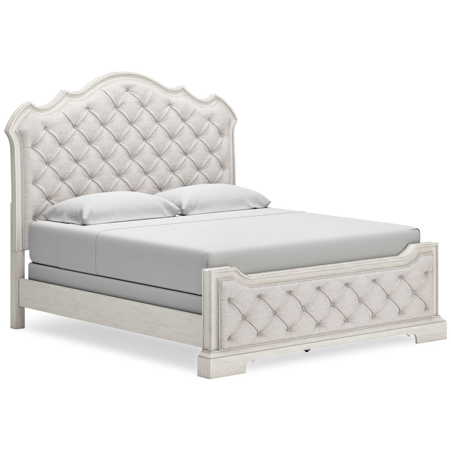 Arlendyne Antique White King Upholstered Bed