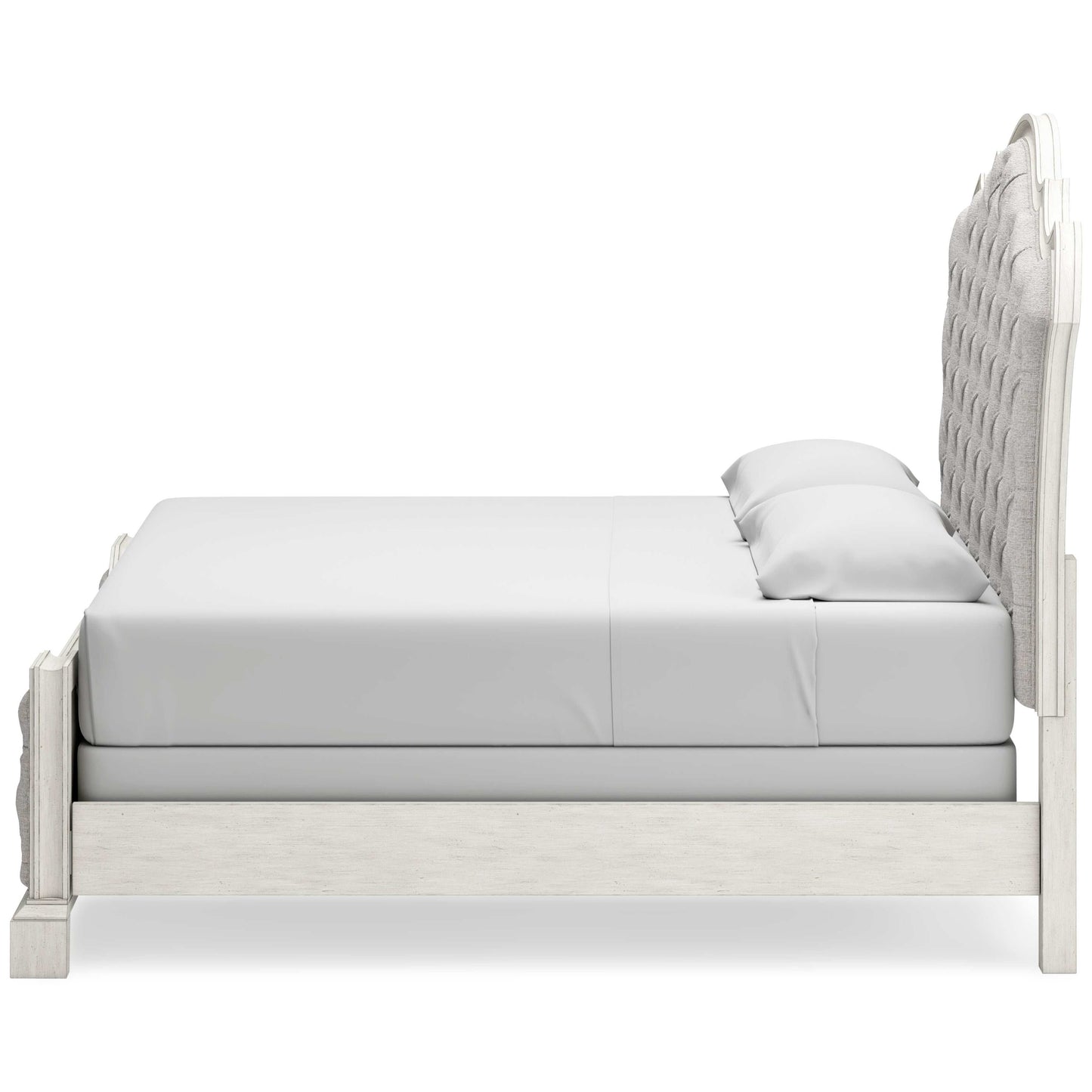 Arlendyne Antique White King Upholstered Bed