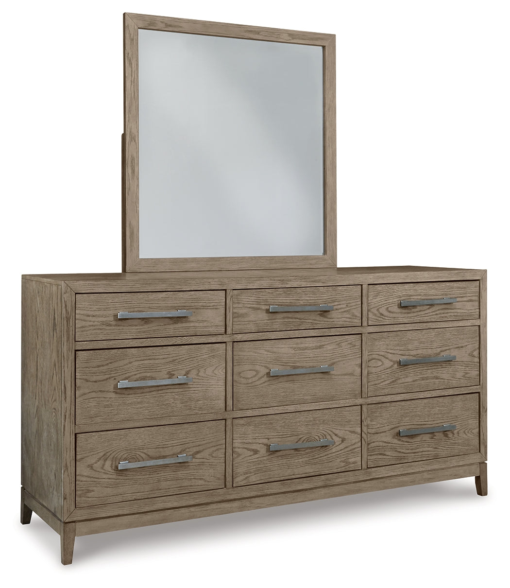 Chrestner King Panel Bedroom Set with Dresser and Mirror