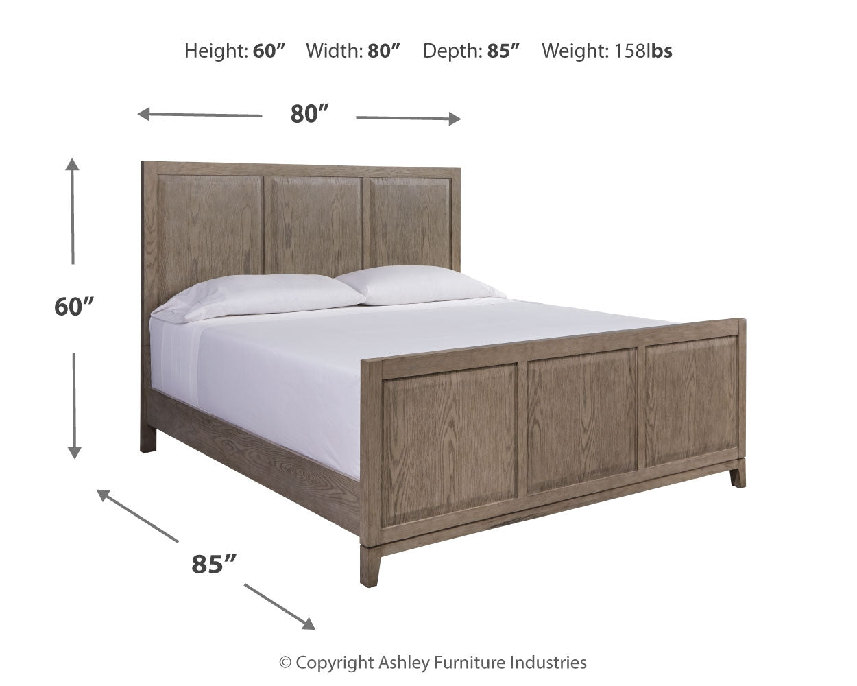 Chrestner King Panel Bedroom Set with Dresser and Mirror