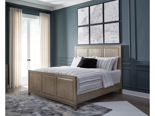 Chrestner Gray Queen Panel Bed