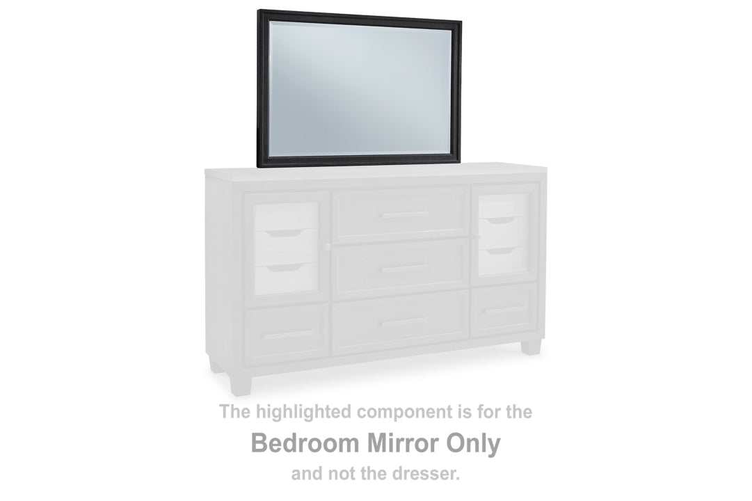 Foyland Black Bedroom Mirror