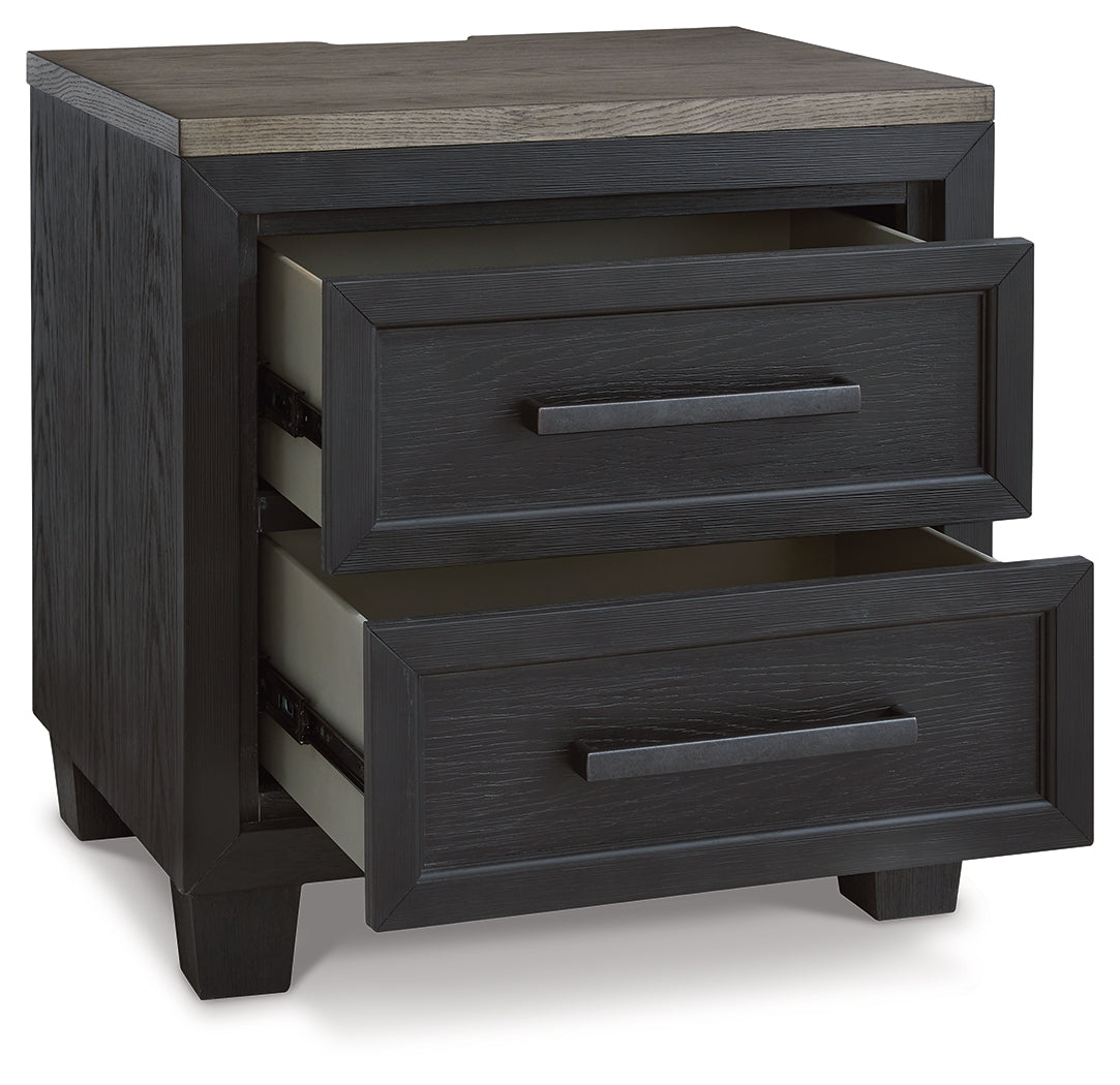 Foyland Black/Brown Cal King Panel Storage Bedroom Set with Dresser, Mirror, Chest and Nightstand