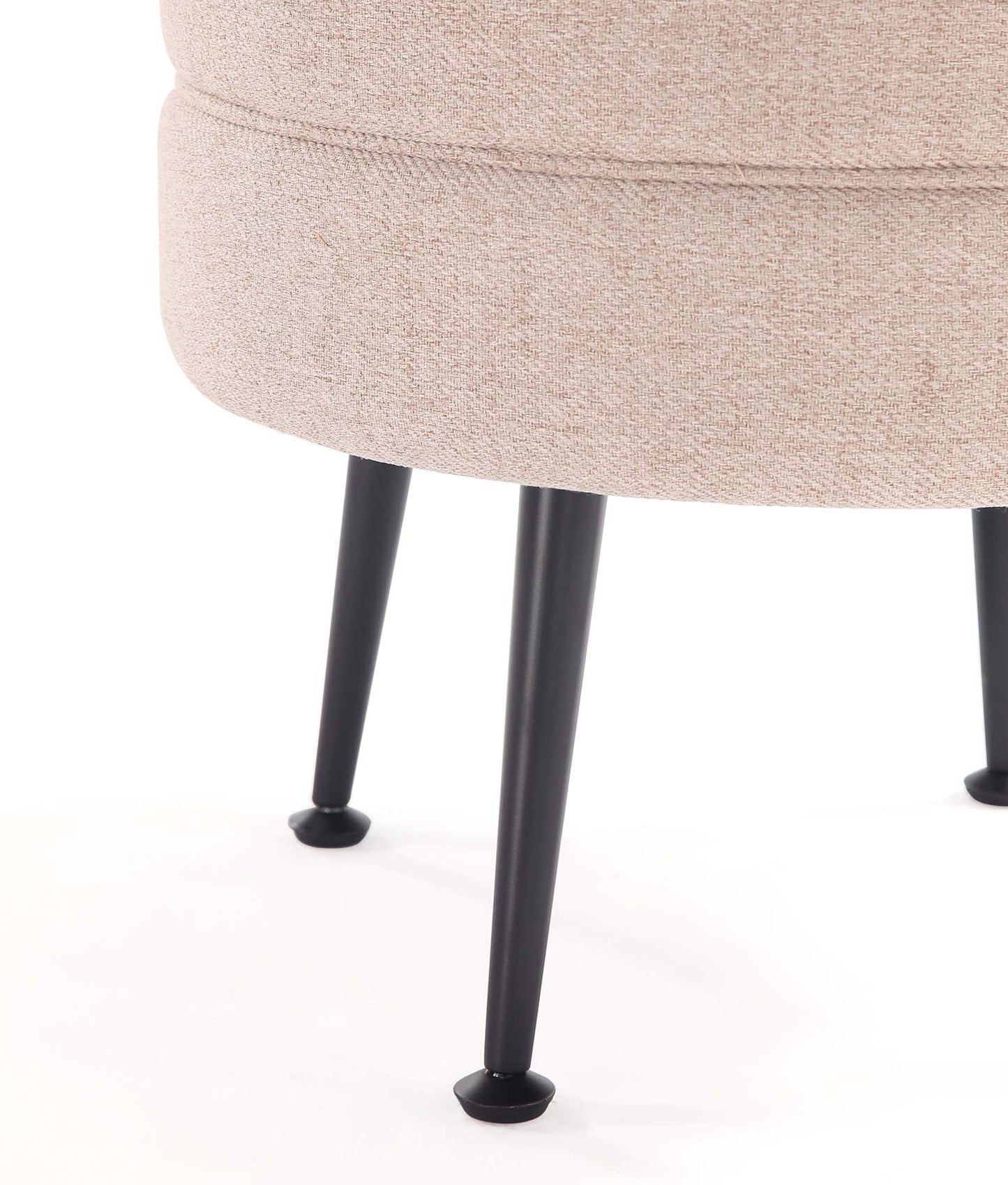 Bailey Ottoman in Multicolor with Black Feet (set of 4) - Ornate Home