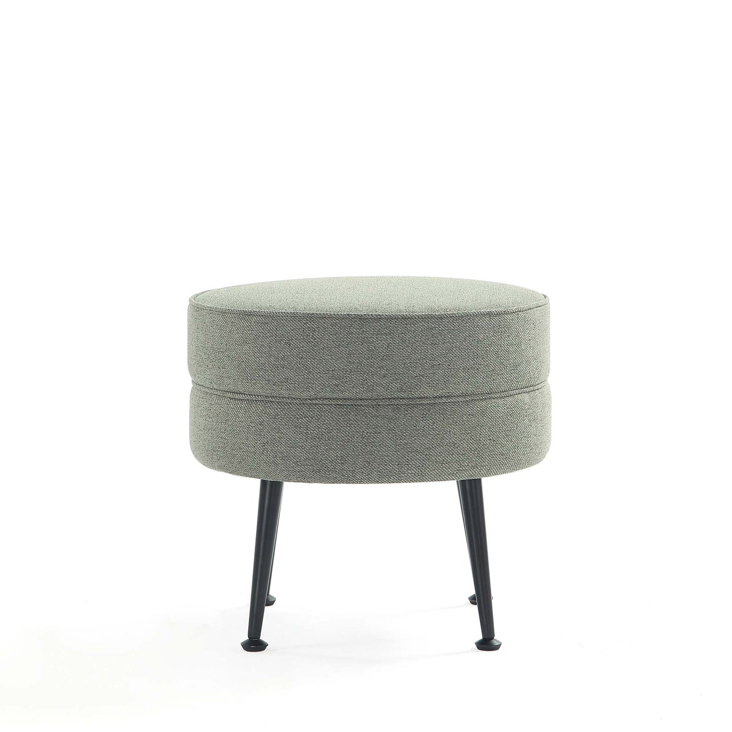 Bailey Ottoman in Multicolor with Black Feet (set of 4) - Ornate Home