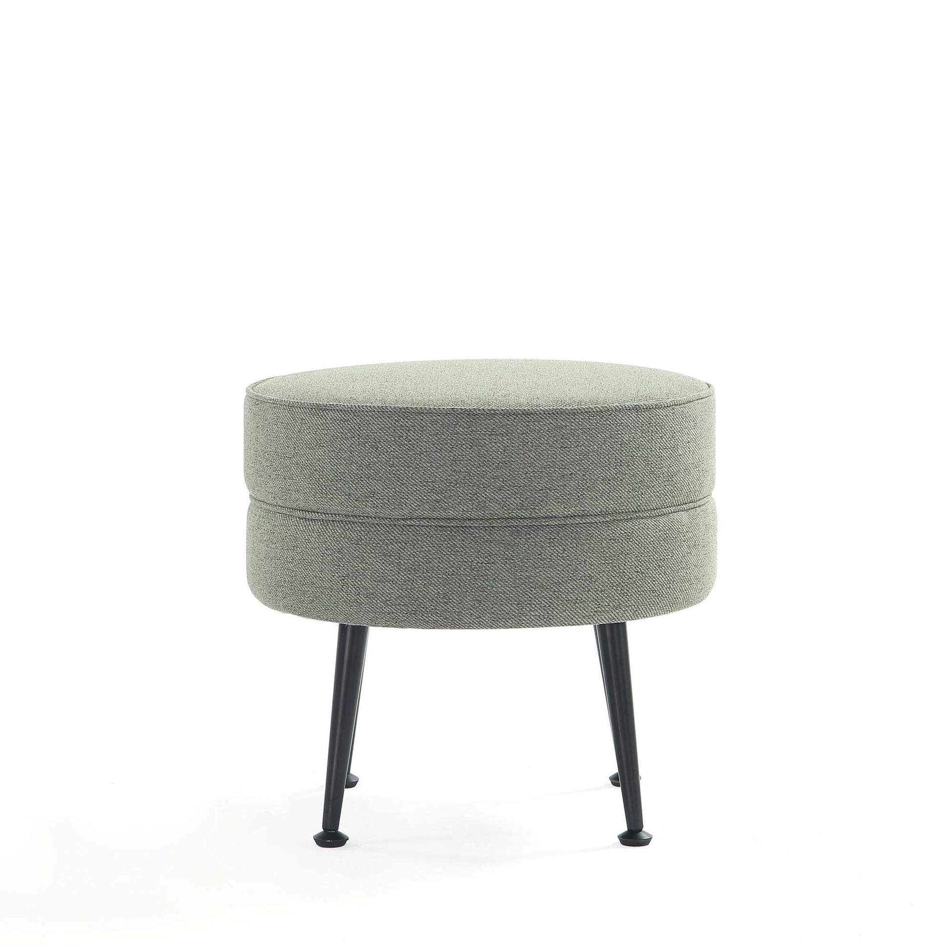 Bailey Ottoman in Multicolor with Black Feet (set of 4) - Ornate Home