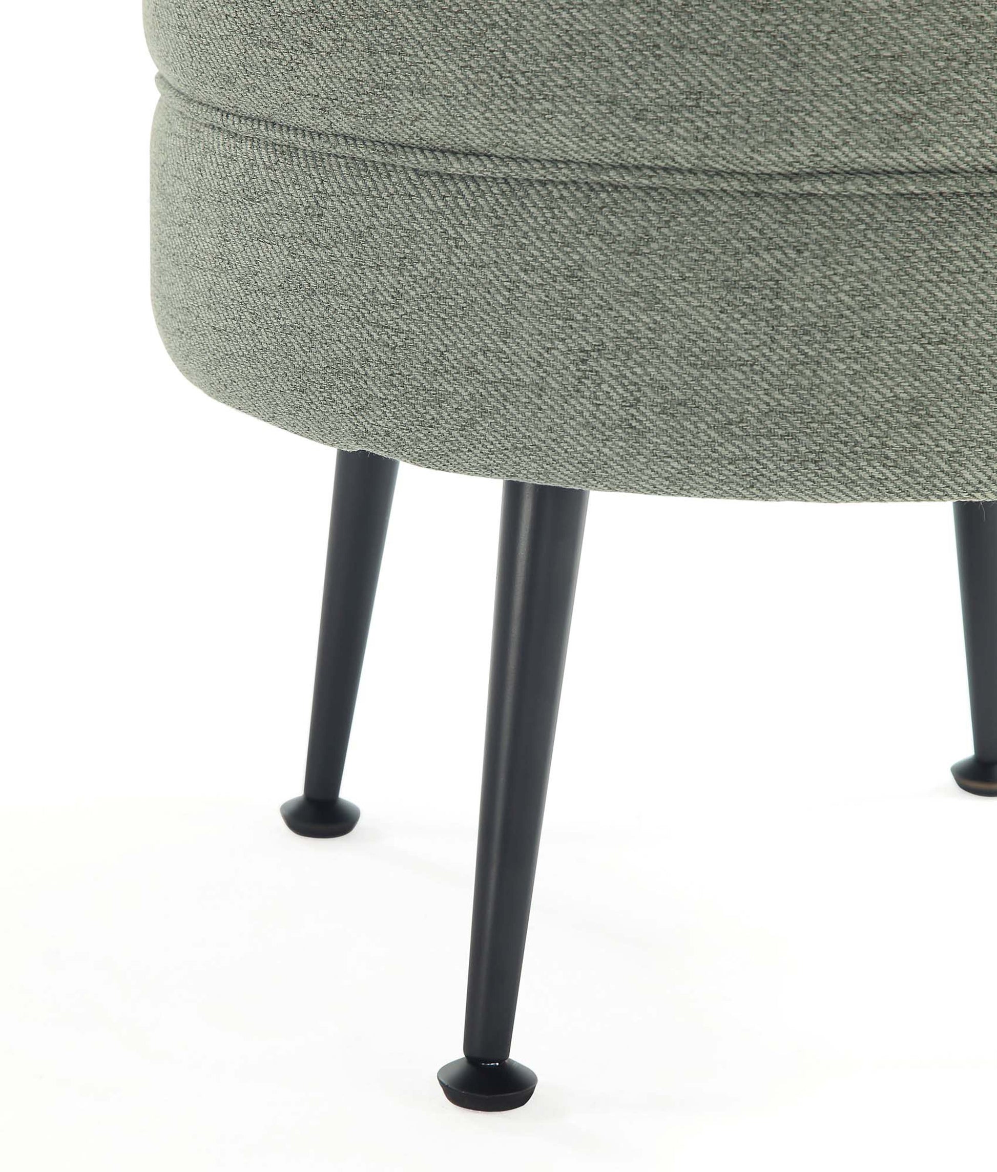 Bailey Ottoman in Multicolor with Black Feet (set of 4) - Ornate Home