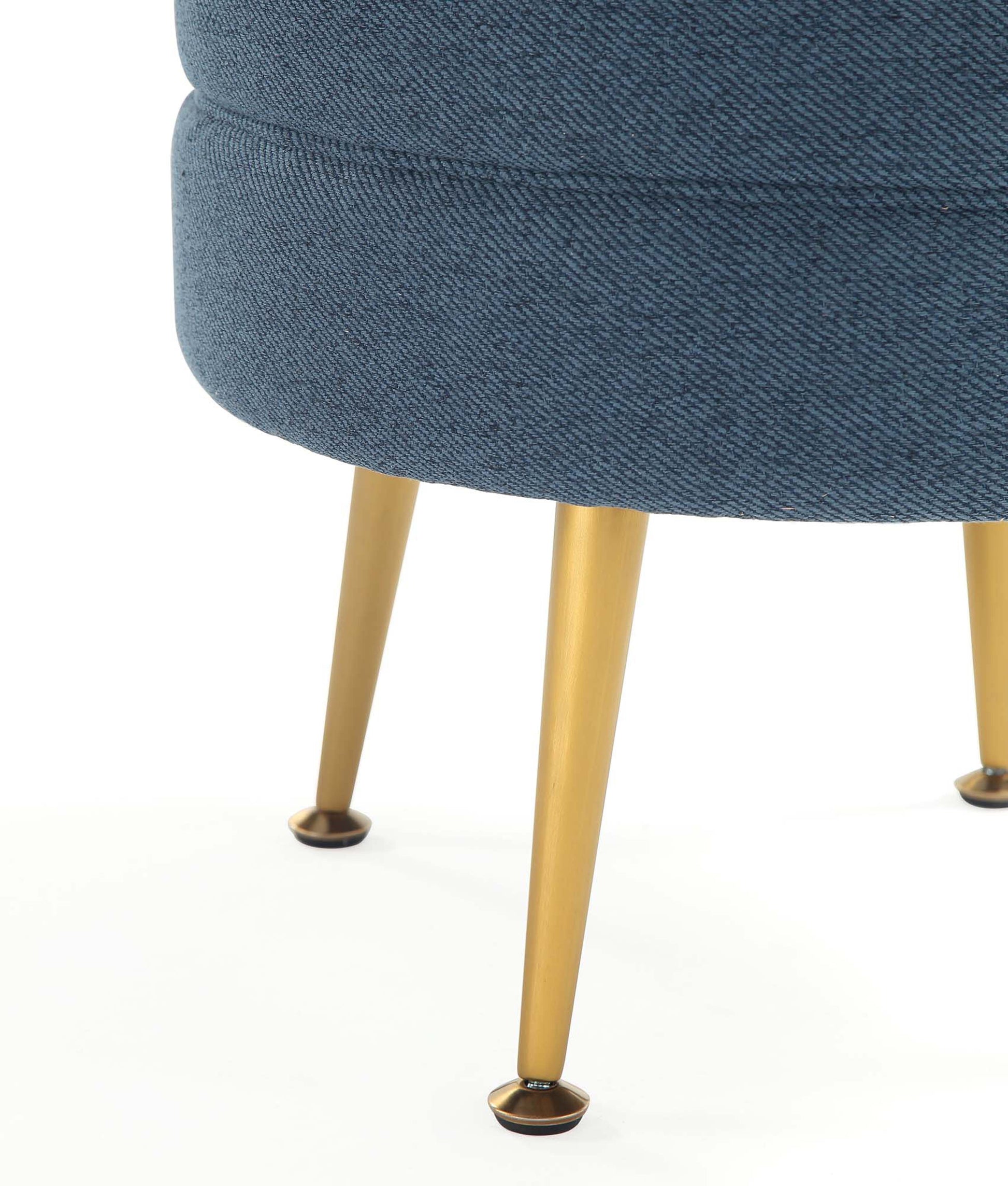 Bailey Ottoman in Multicolor with Gold Feet (set of 4) - Ornate Home