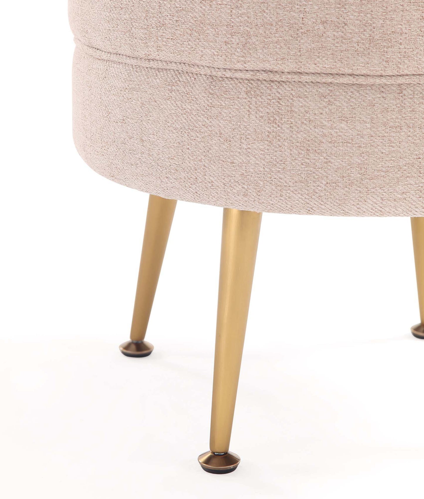 Bailey Ottoman in Multicolor with Gold Feet (set of 4) - Ornate Home