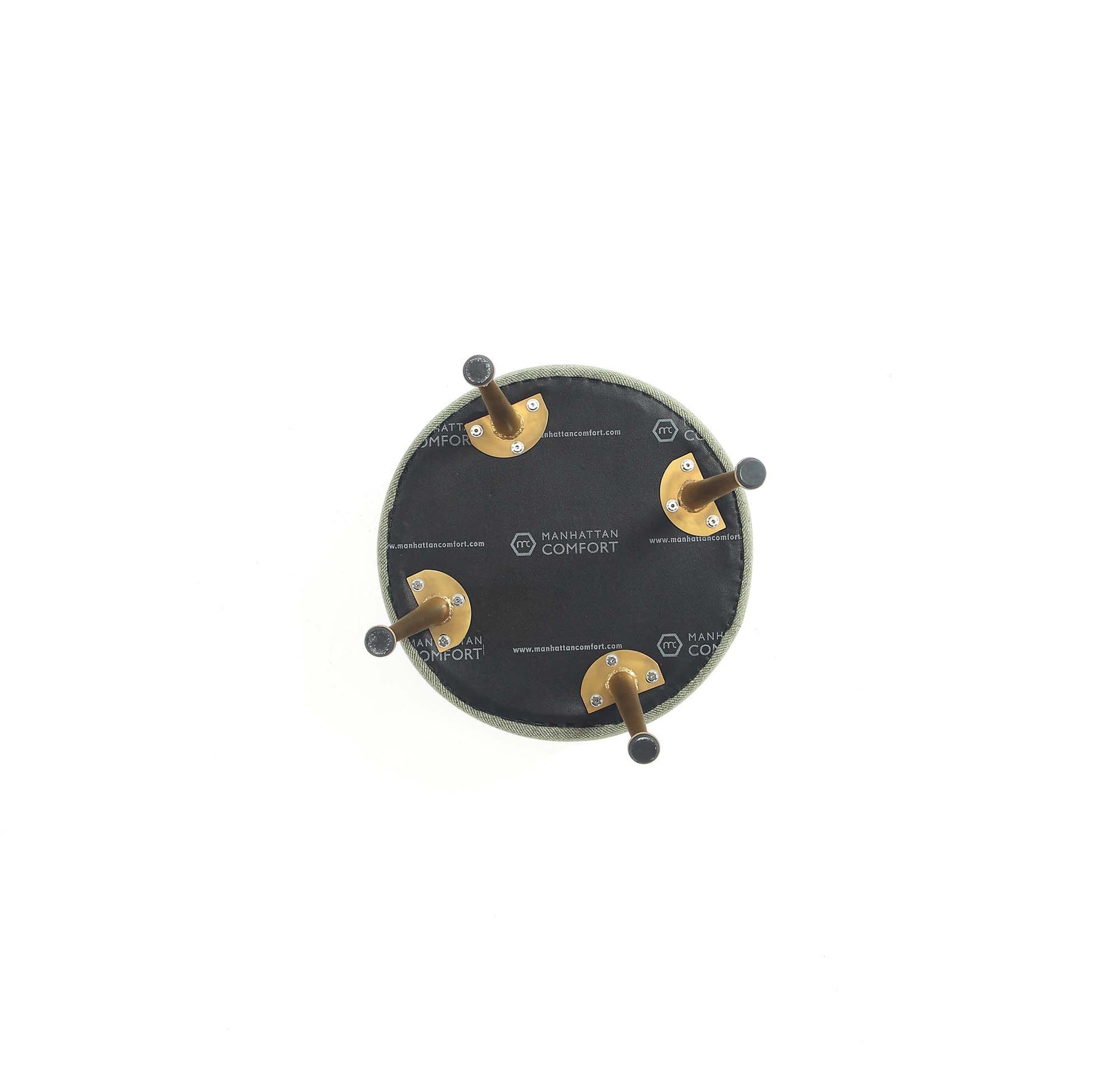 Bailey Ottoman in Multicolor with Gold Feet (set of 4) - Ornate Home