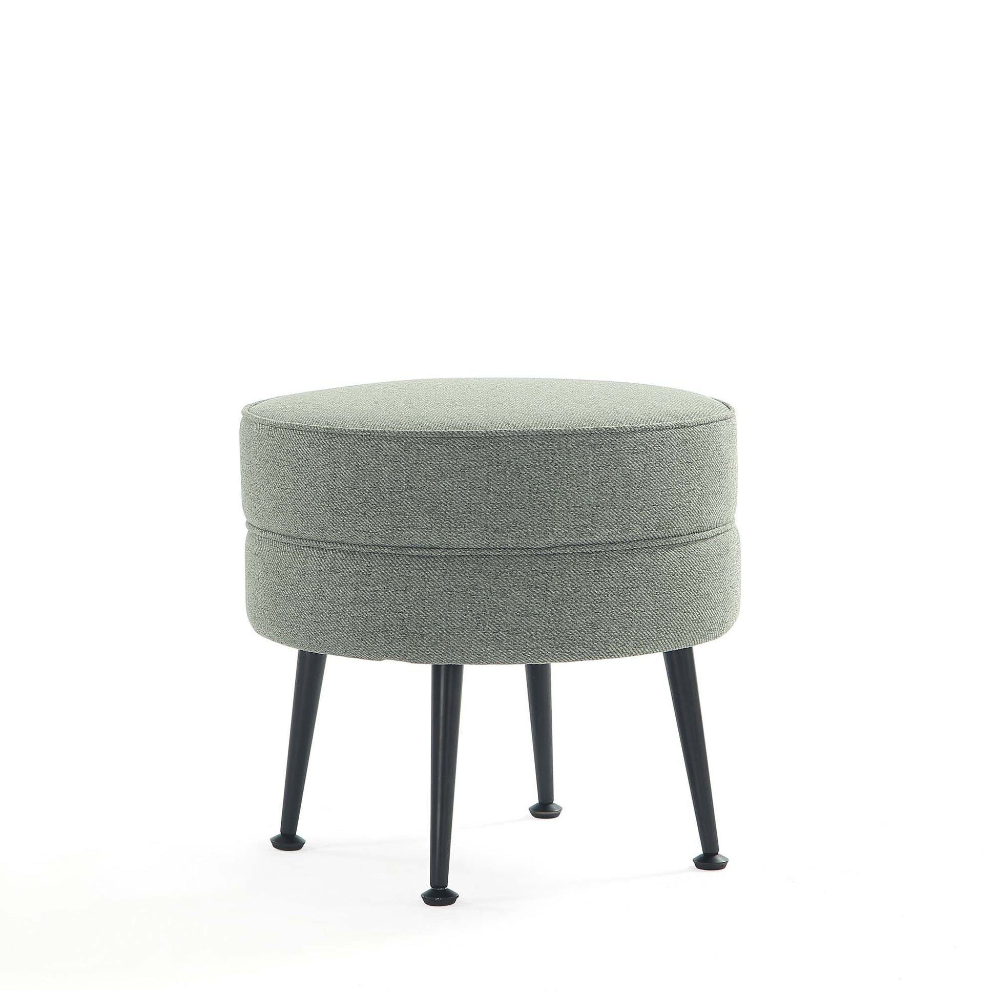 Bailey Ottoman in Sage Green with Black Feet - Ornate Home