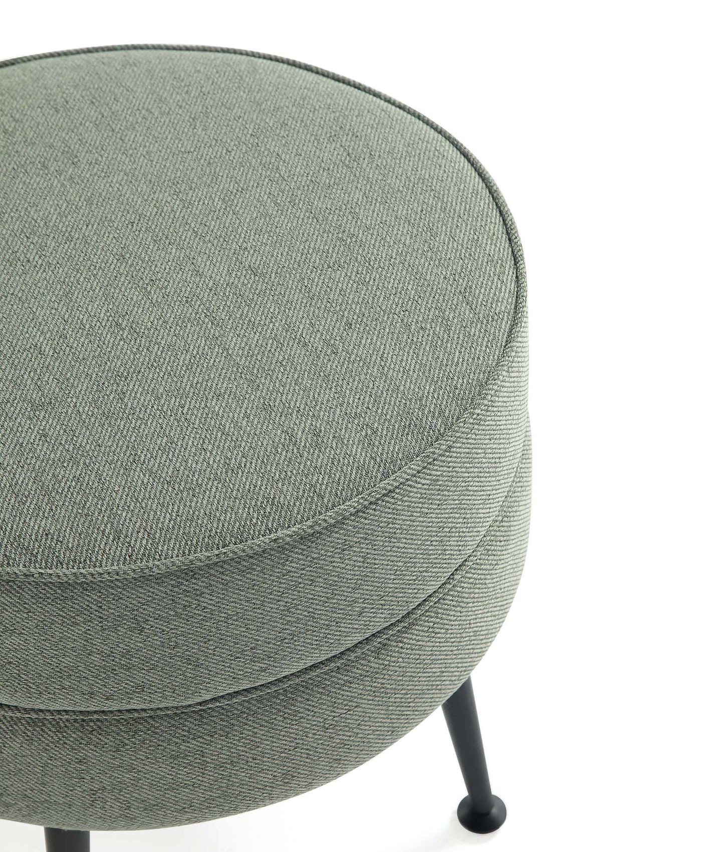 Bailey Ottoman in Sage Green with Black Feet - Ornate Home
