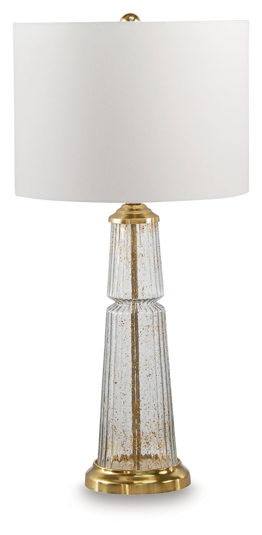 Bakersboro Clear/Gold Finish Table Lamp- Viva Furn