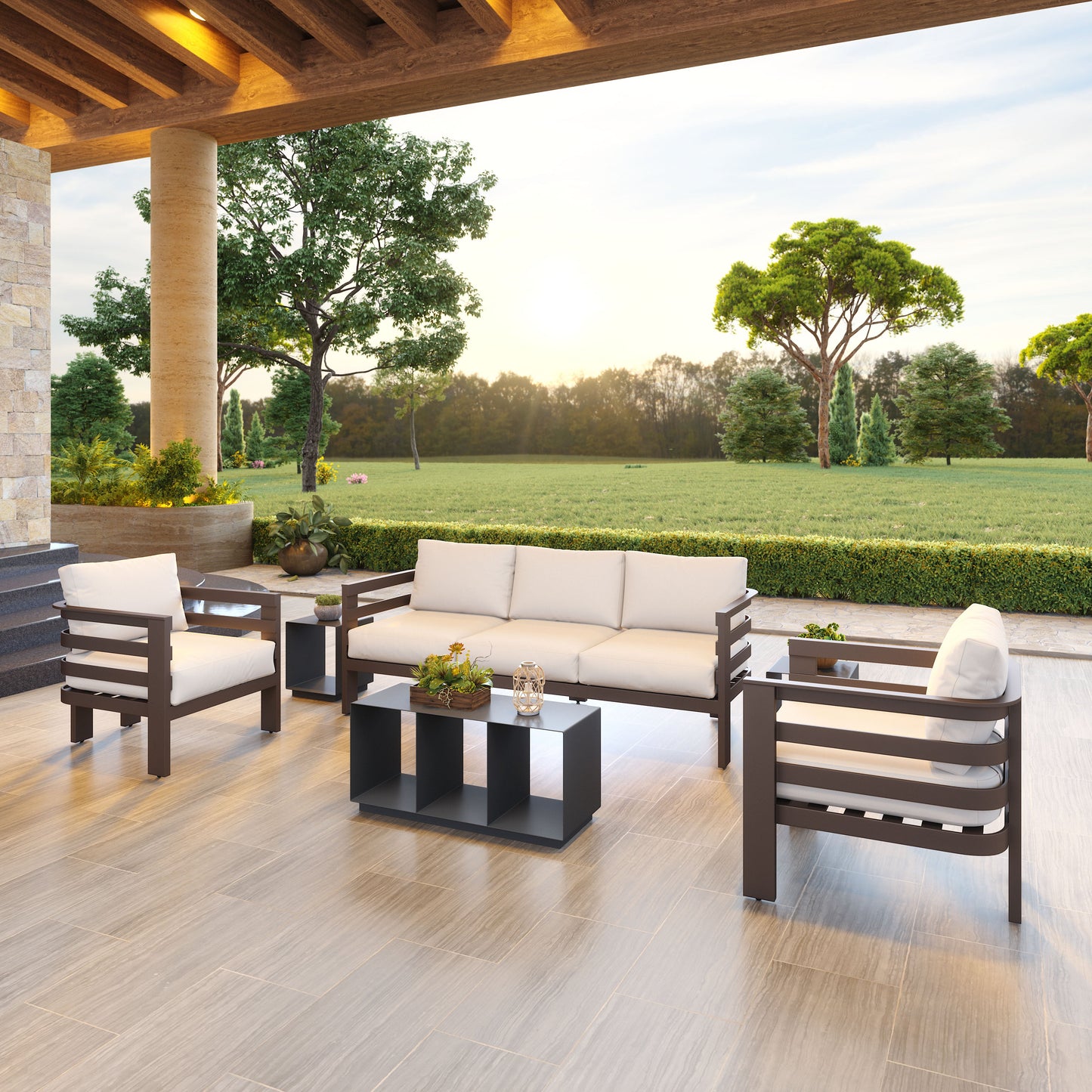 Bal Harbor White Outdoor Armchair - Ornate Home