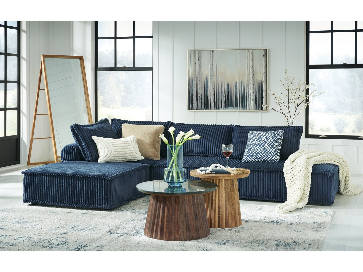 Bales Navy 4-Piece Modular Seating- Viva Furn