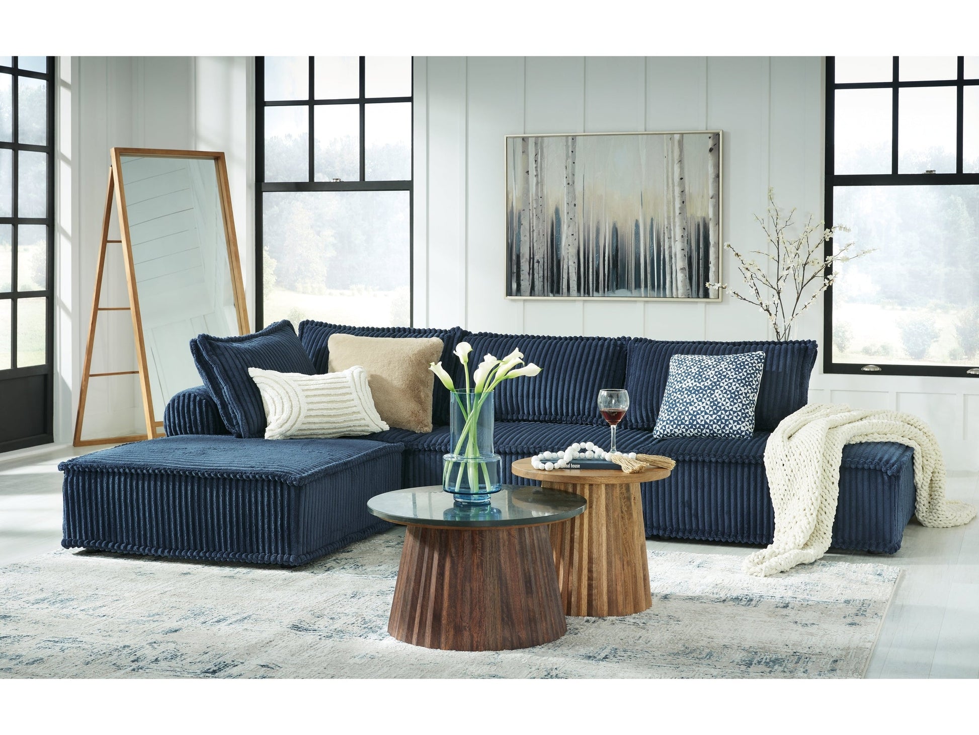 Bales Navy 4-Piece Modular Seating- Viva Furn