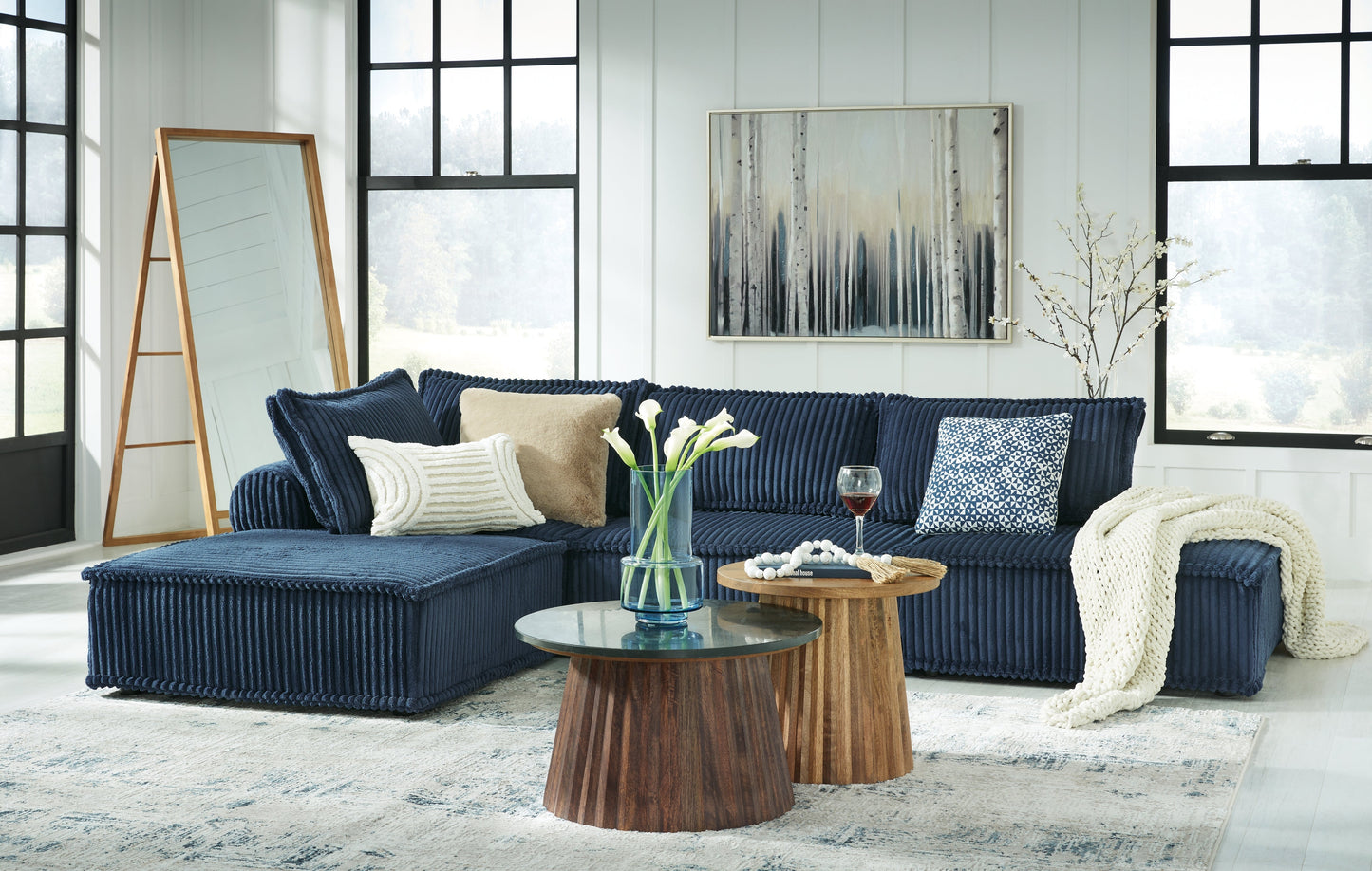 Bales Navy 4-Piece Modular Seating- Viva Furn