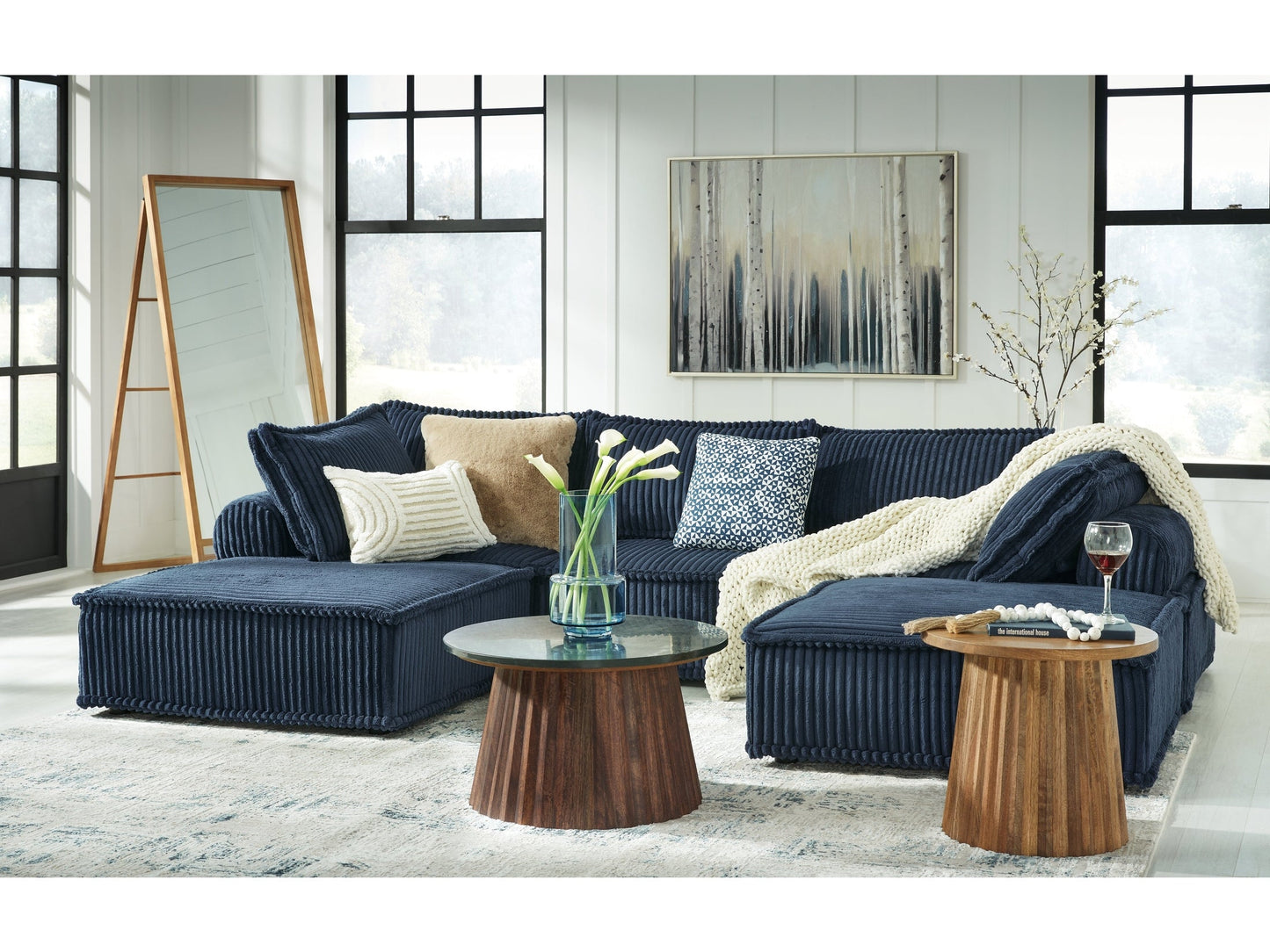 Bales Navy 5-Piece Modular Seating- Viva Furn