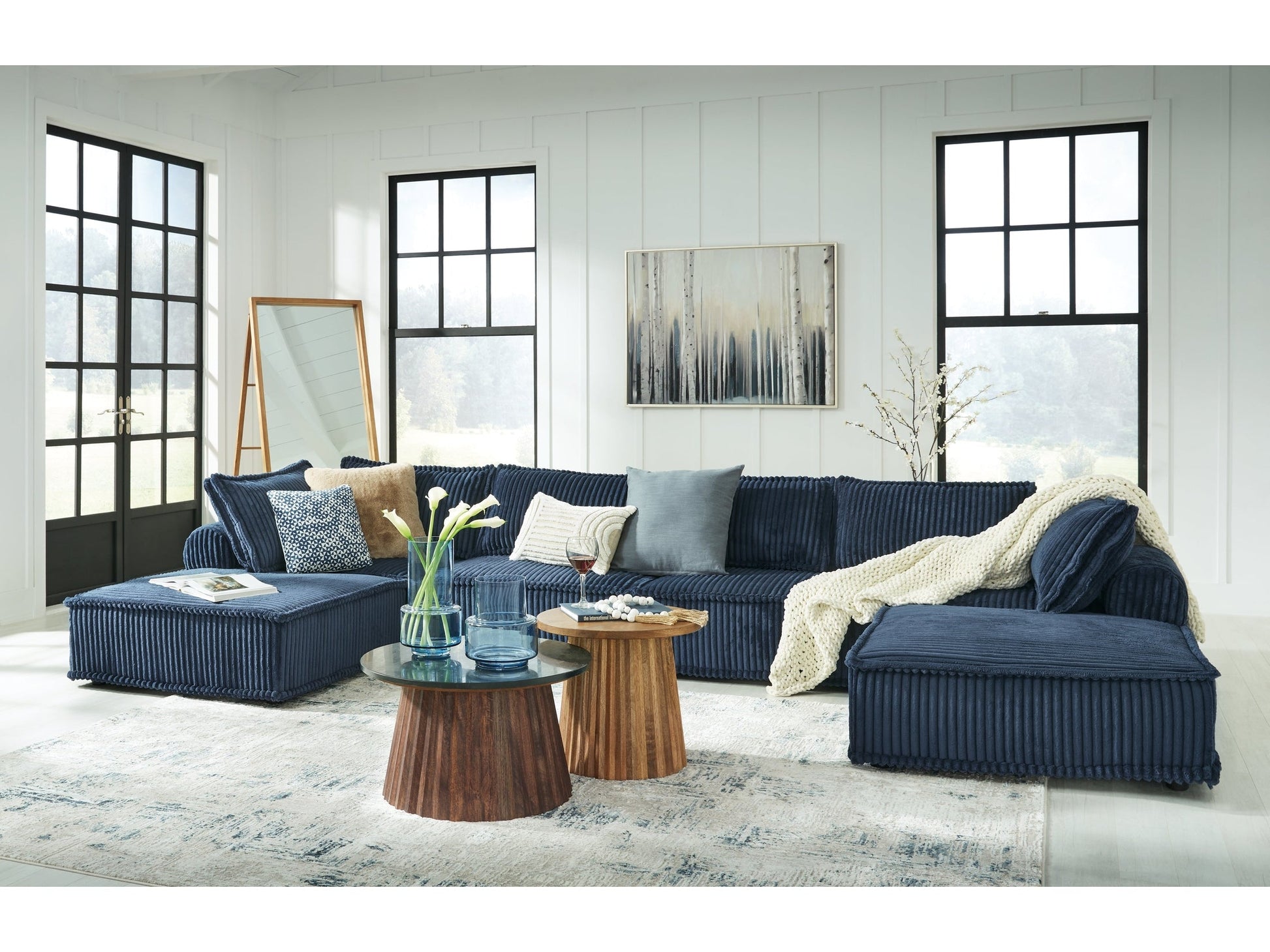 Bales Navy 6-Piece Modular Seating- Viva Furn