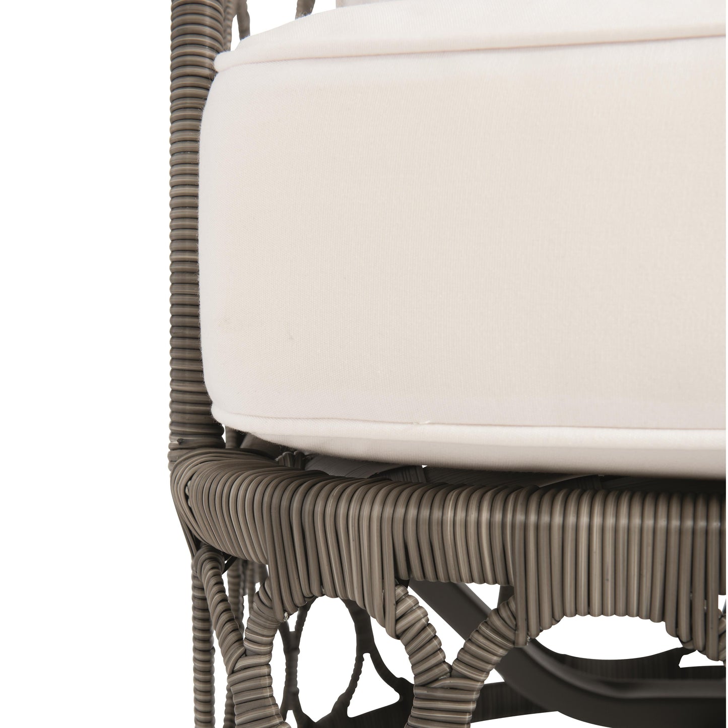 Bali Peppercorn/White/Cream Outdoor Swivel Chair - Ornate Home