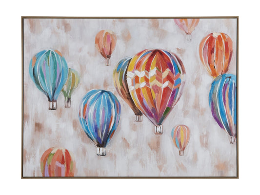 Balloons Up Blue/Orange Canvas - Ornate Home