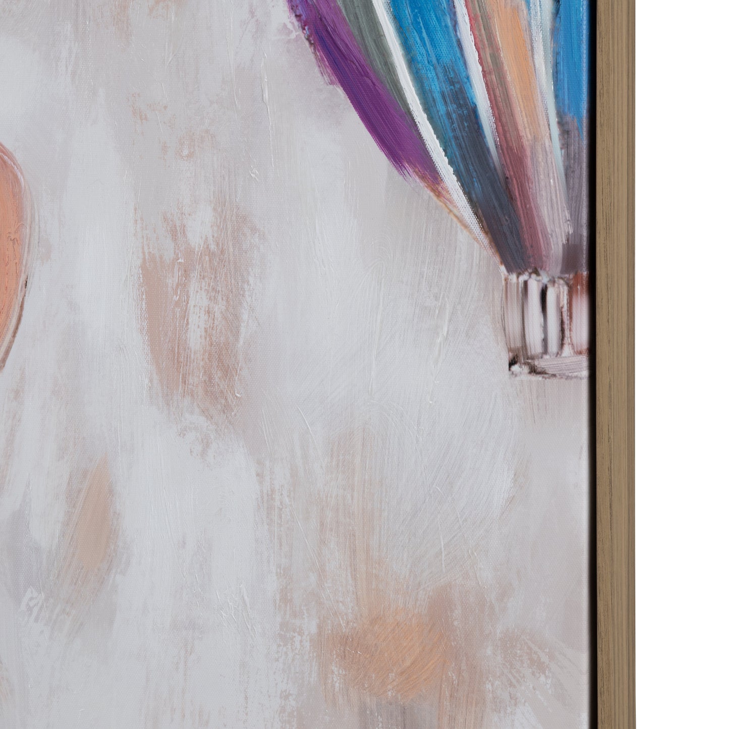 Balloons Up Blue/Orange Canvas - Ornate Home