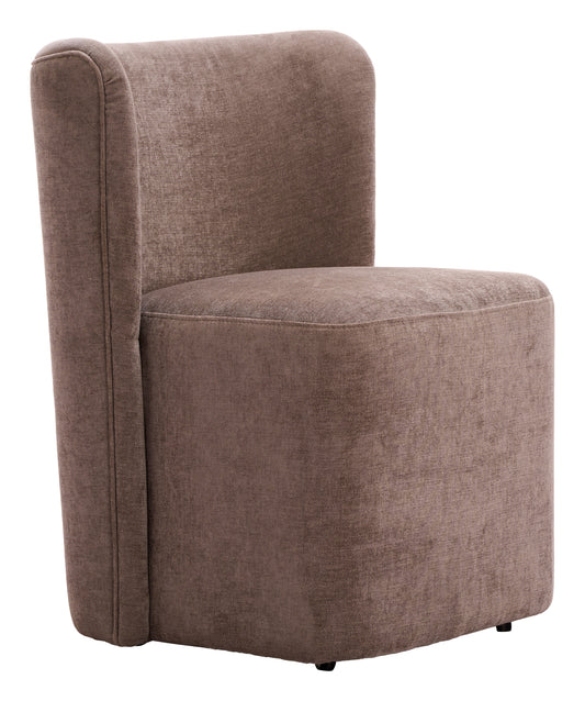 Bambun Taupe Dining Chair with Wheels - Ornate Home