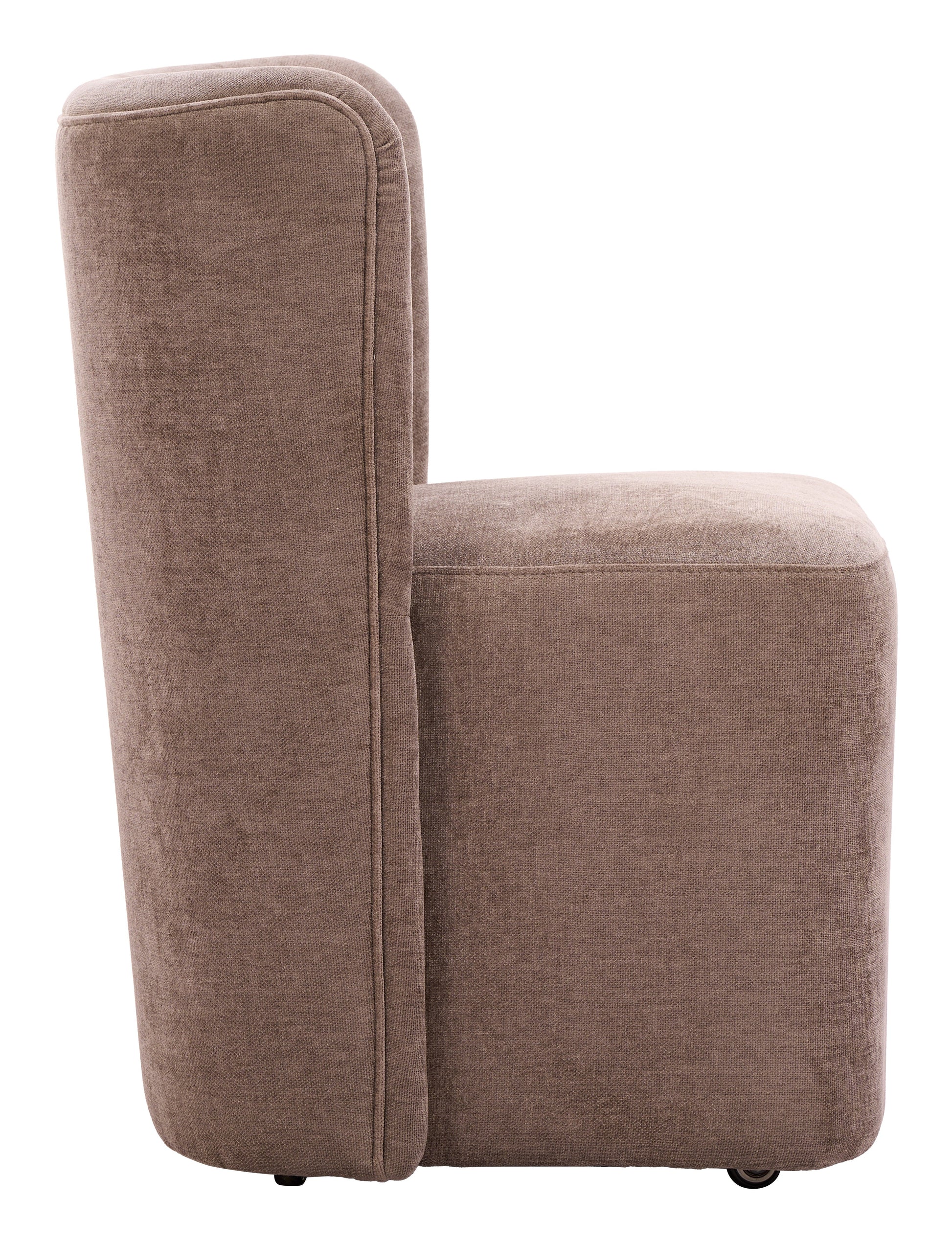 Bambun Taupe Dining Chair with Wheels - Ornate Home