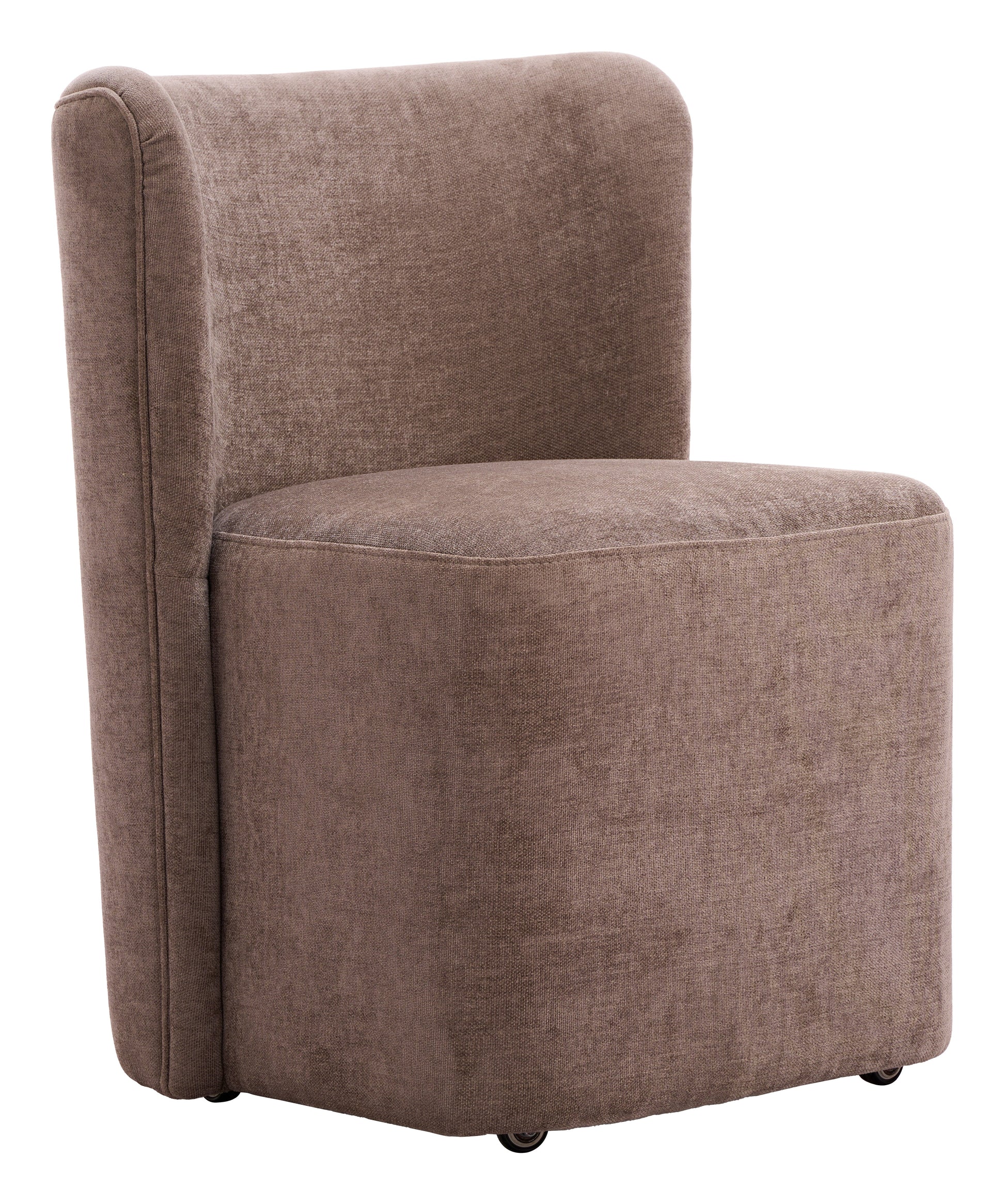 Bambun Taupe Dining Chair with Wheels - Ornate Home