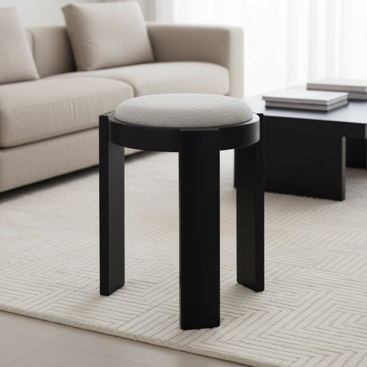 Banjul Misty Gray Ottoman - Ornate Home