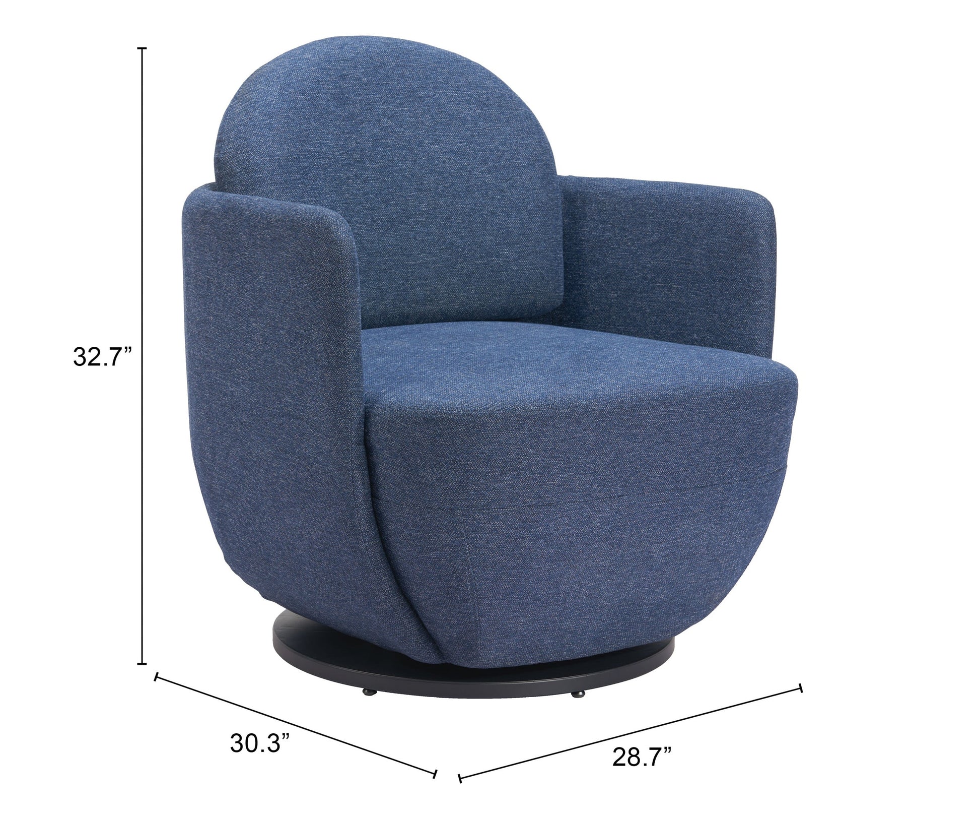 Bant Blue Swivel Chair - Ornate Home