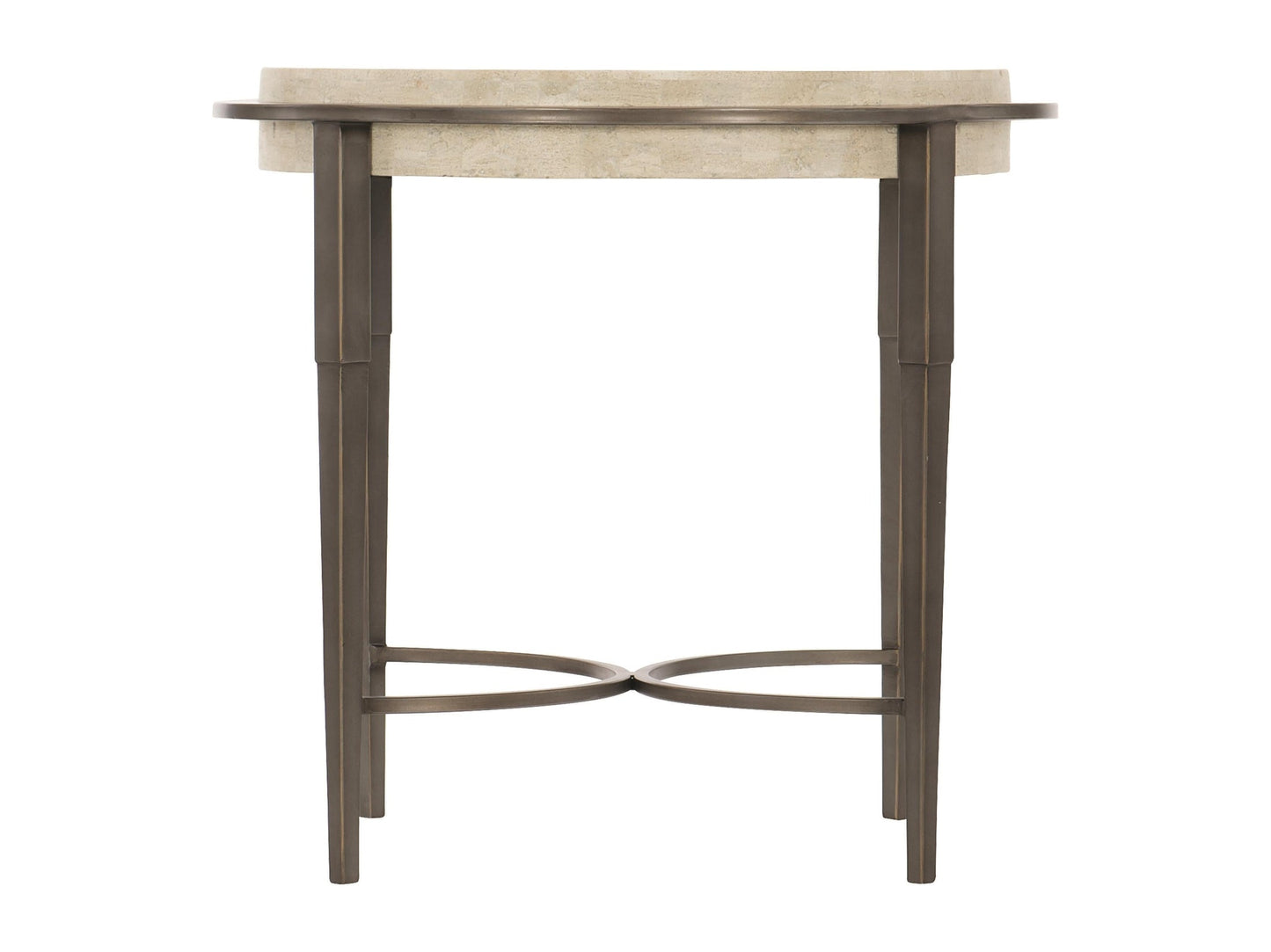 Barclay White/Antique Pewter Side Table - Ornate Home