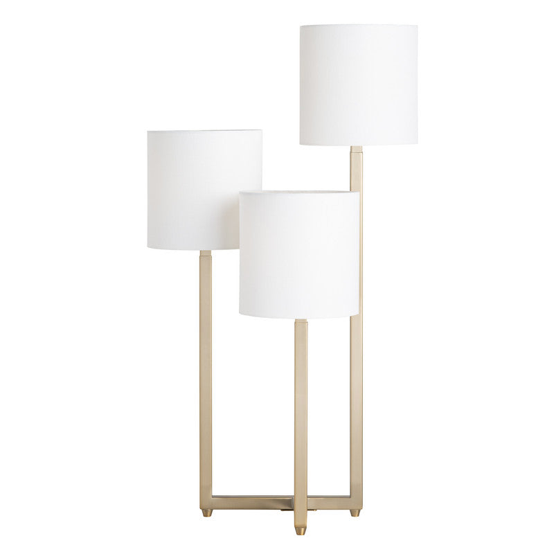 Bardot Brass Triple Arm Lamp - Ornate Home