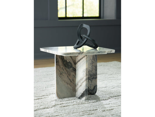 Baretton Black/White/Taupe Accent Coffee Table- Viva Furn