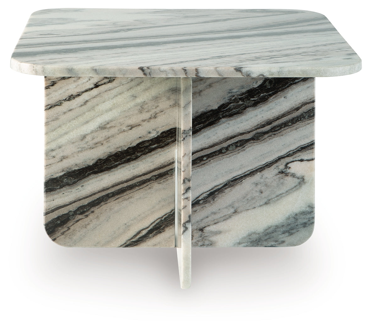 Baretton Black/White/Taupe Coffee Table- Viva Furn