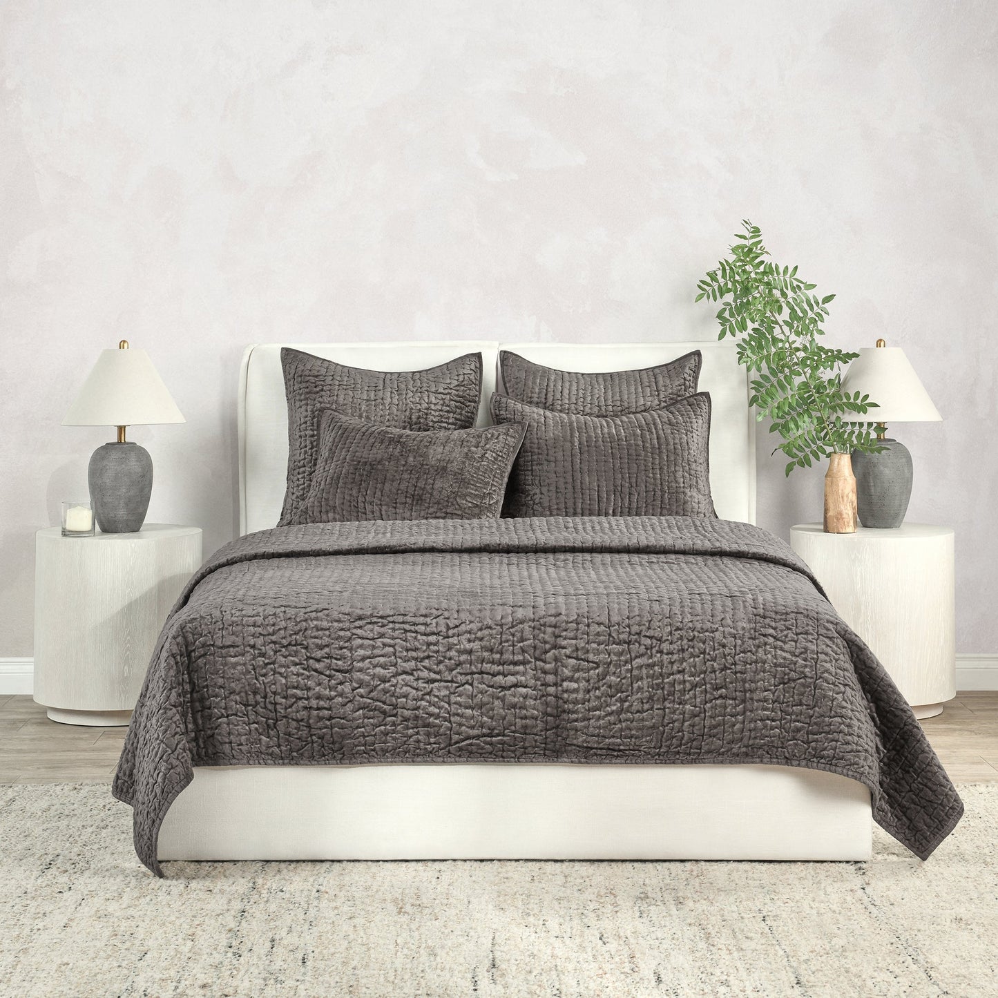 Bari Desert Velvet Quilt Collection - Ornate Home