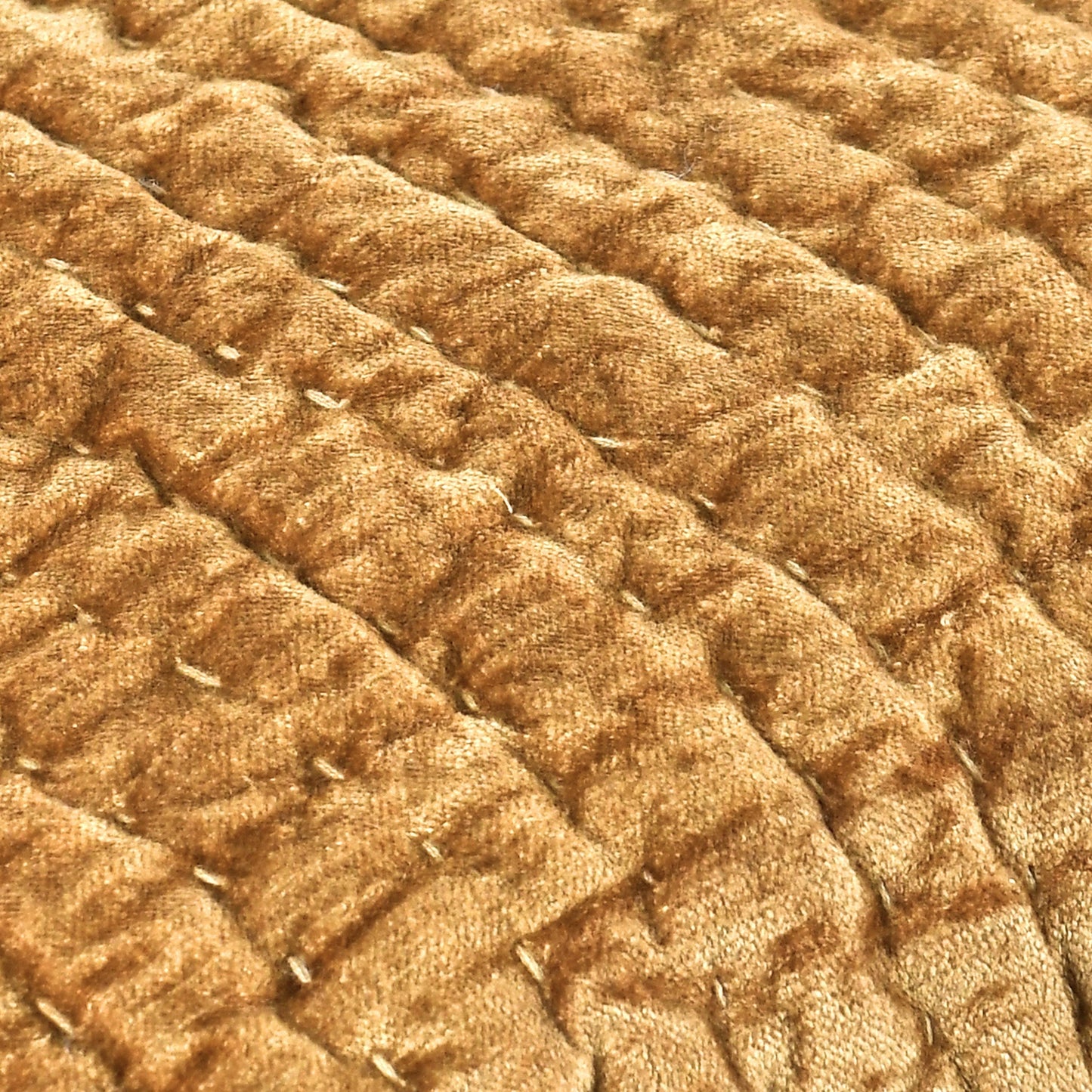 Bari Honey Gold Velvet Quilt Collection - Ornate Home